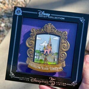 Disney Sleeping Beauty and Cinderella Castle Spinning Mini Jumbo Pin LE 1200